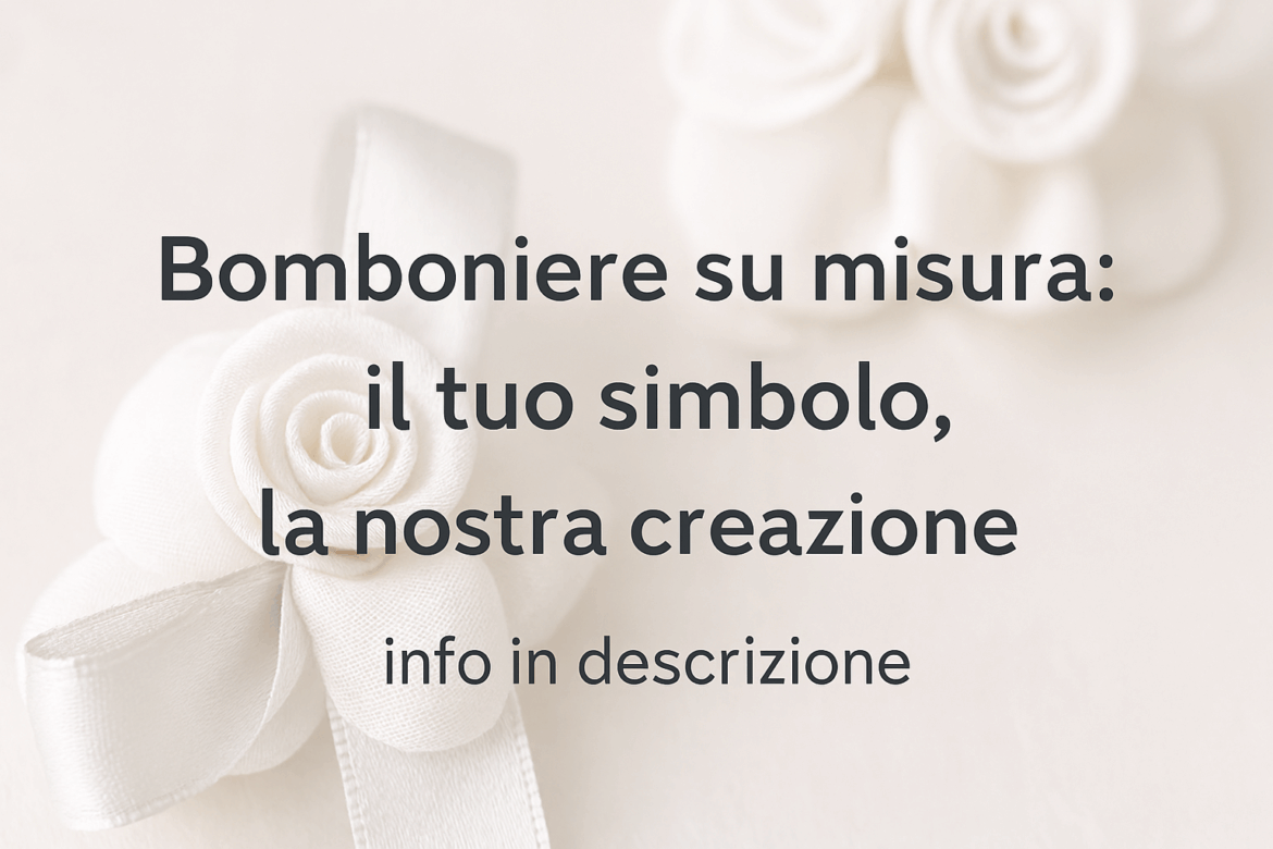 Bomboniere su misura: il tuo simbolo, la nostra creazione
