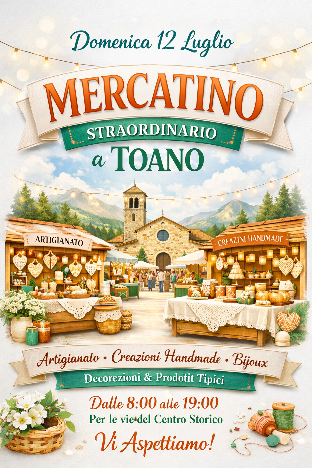 ✨ Mercatino Straordinario a Toano – Domenica 12 Luglio